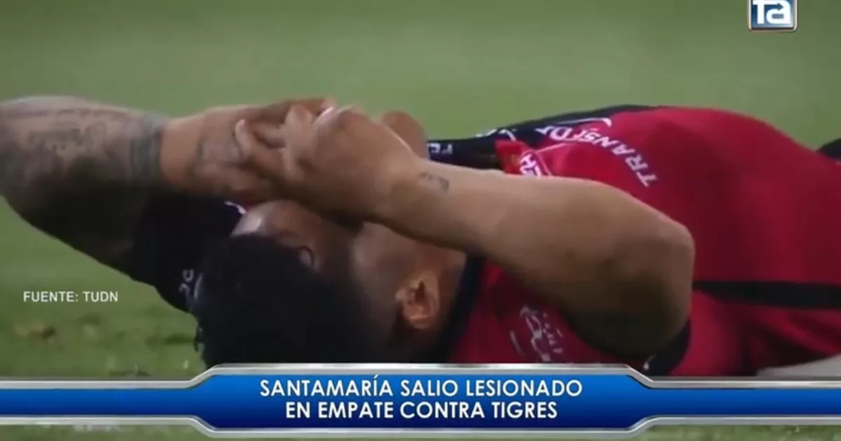 Anderson Santamaría salió lesionado en empate 1-1 de Atlas con Tigres