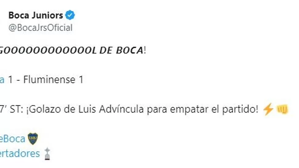 Boca Juniors vs Fluminense Golazo de Luis Advíncula para el 1 1 en