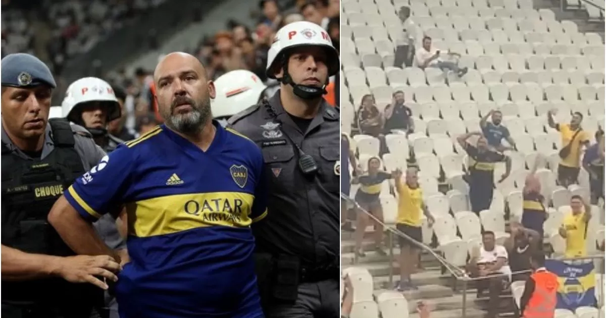 Brasil: Hincha de Boca detenido por gestos racistas en el partido ante Corinthians
