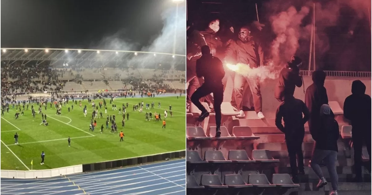 Francia: Paris FC vs. Lyon suspendido por invasión de hinchas tras 'batalla de bengalas'