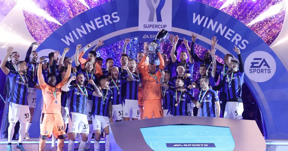Inter de Milán campeonó la Supercopa de Italia tras ganar por 3 a 0 al AC Milán