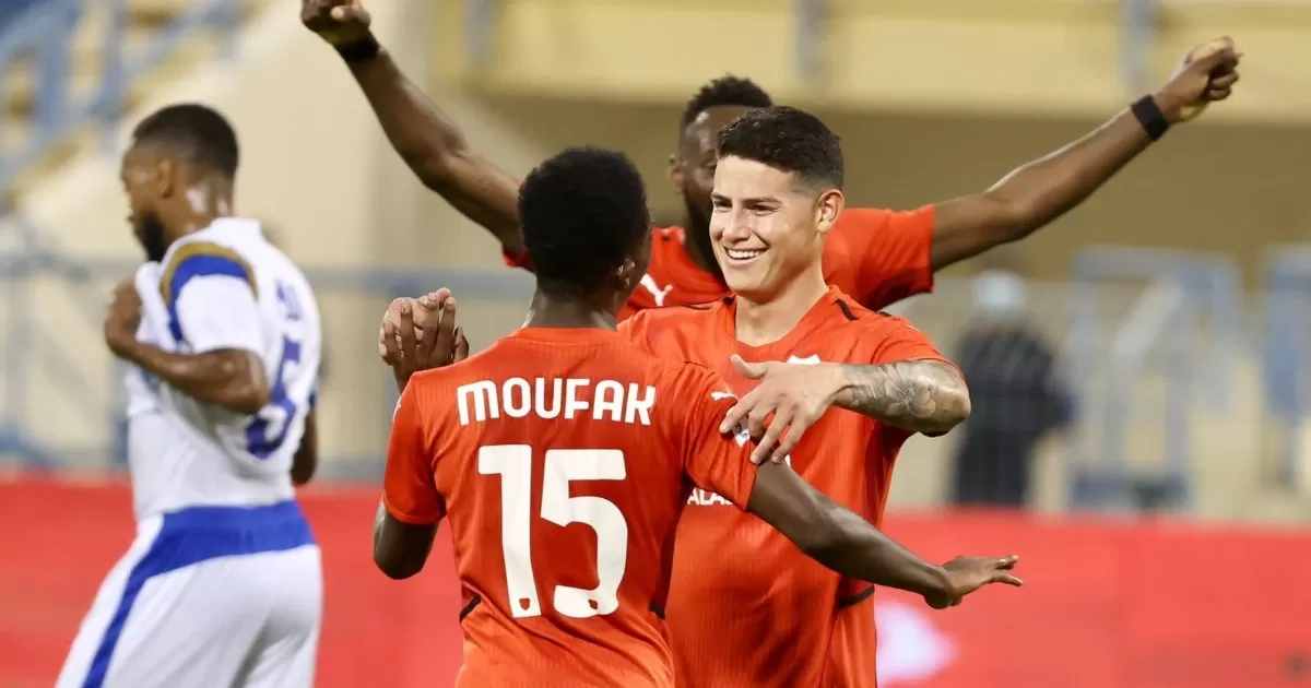 ¡Zurdazo y a celebrar! James Rodríguez marcó su primer gol con el Al-Rayyan