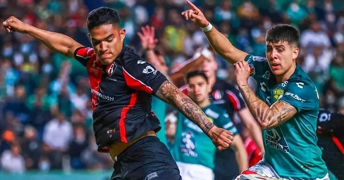 León sin Ormeño venció 3-2 al Atlas con Santamaría en la final de ida de la Liga MX