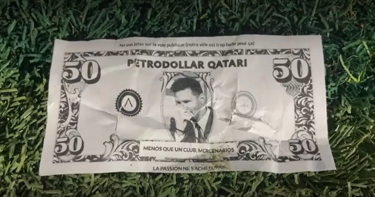 Lionel Messi: Aficionados del Marsella lanzaron billetes con la cara del argentino