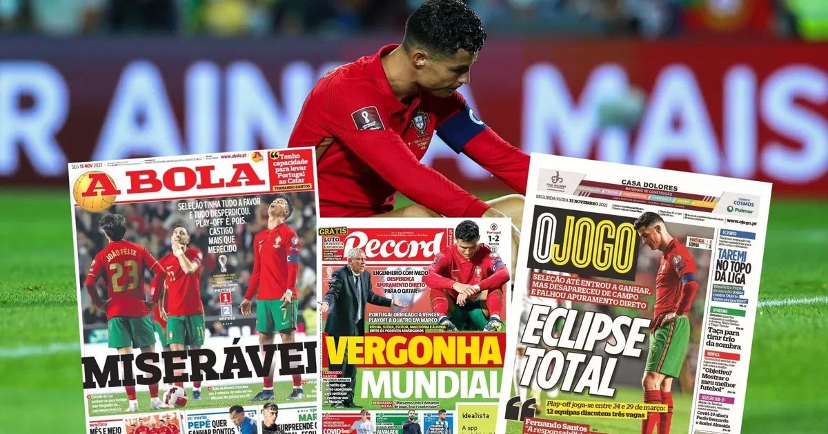 Prensa lusa destroza a la Portugal de Cristiano: 