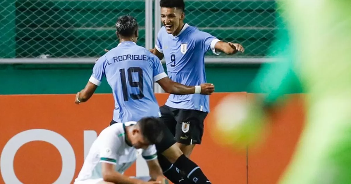 Uruguay goleó 4-1 a Bolivia y se metió en el hexagonal final del Sudamericano Sub-20