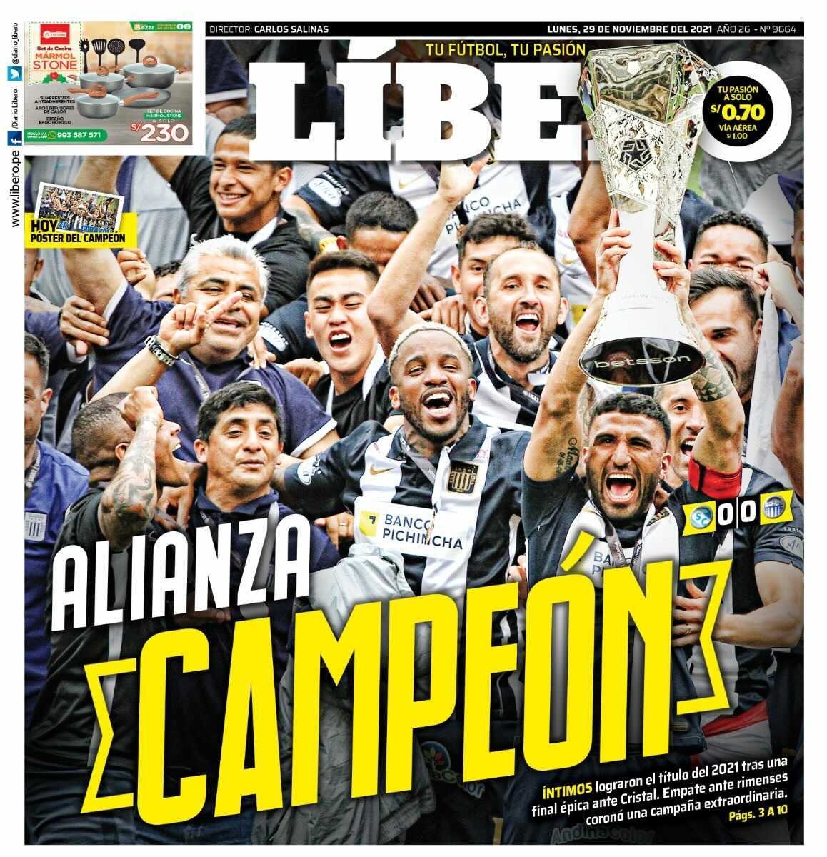 Alianza Lima Campe N Nacional Acapar Todas Las Portadas De Los Diarios