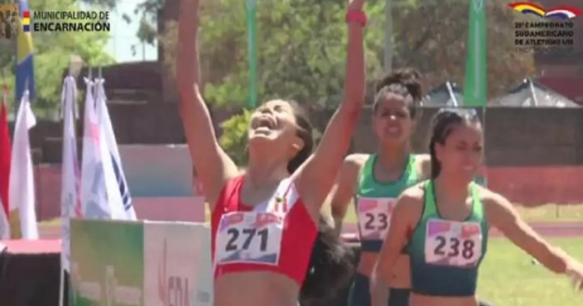 Anita Poma es campeona de los 800 metros planos del Sudamericano U18 en Paraguay