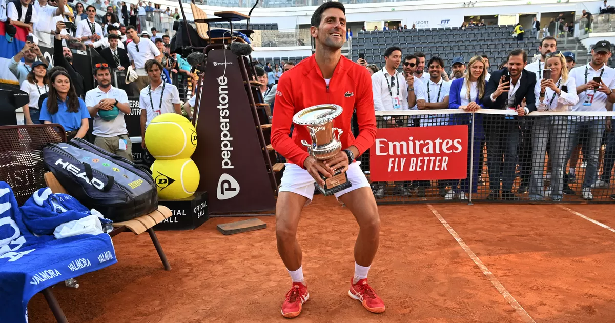 Novak Djokovic se consagró campeón del Masters 1000 de Roma por sexta vez