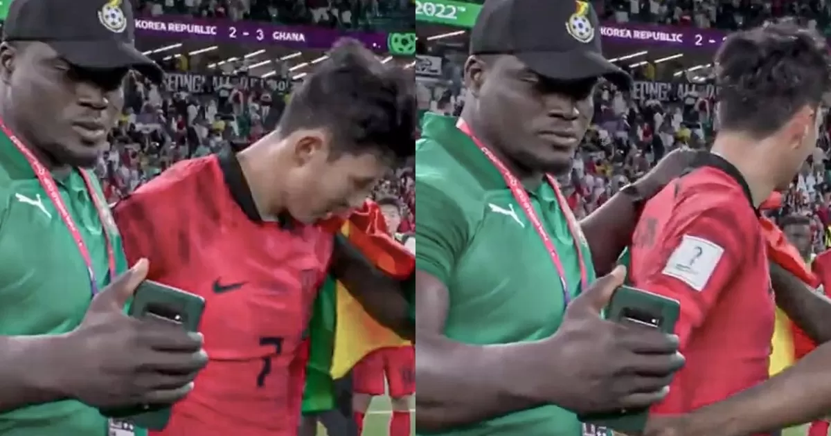 Son lloraba tras derrota y un asistente técnico de Ghana le pidió una selfie