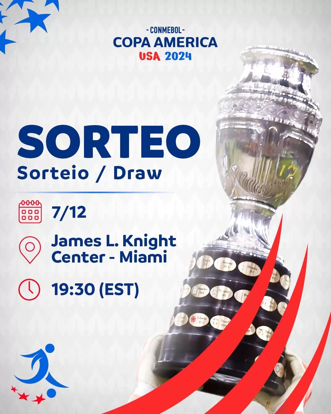 Sorteo de la Copa América 2024. | Foto: Copa América.