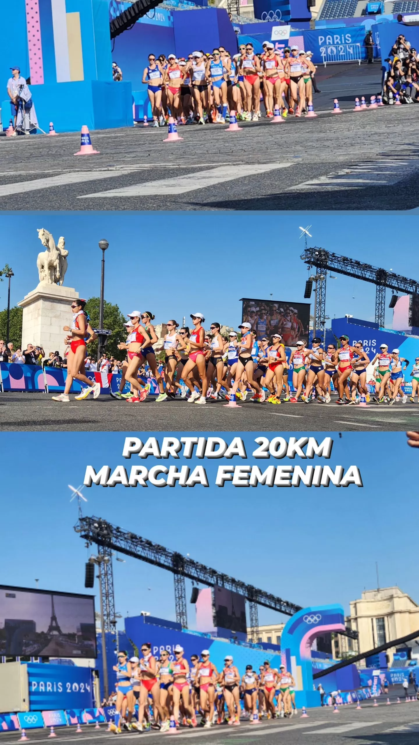 La partida de la marcha femenina 20 km. | Foto: Daniella Fernández.