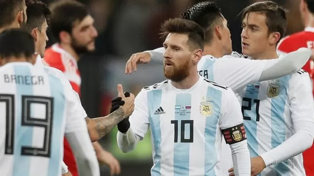 Argentina ganó 1-0 a Rusia con Messi a la cabeza. Foto: EFE