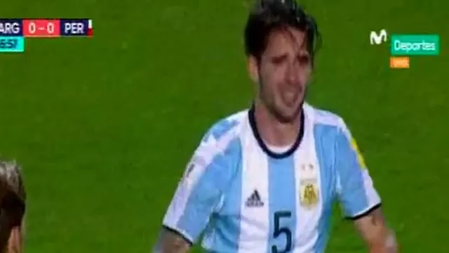 Argentina vs. Perú: la lesión que sacó a Gago del partido en tres minutos