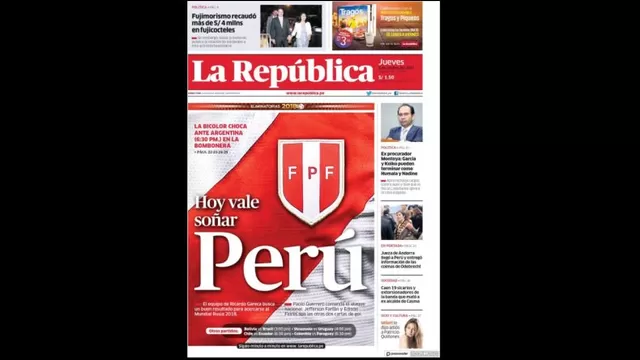 Argentina vs. Perú: las portadas de la prensa nacional en la previa-foto-6