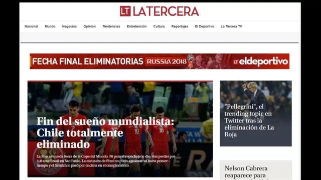 Las portadas de la derrota chilena.-foto-1