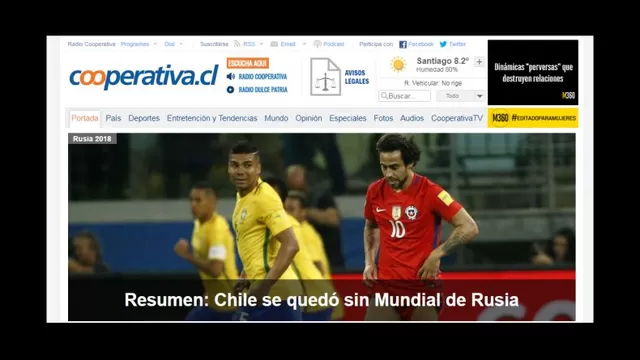 Las portadas de la derrota chilena.-foto-3