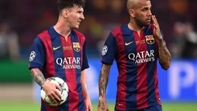 Messi y Alves compartieron el camerino de Barcelona.