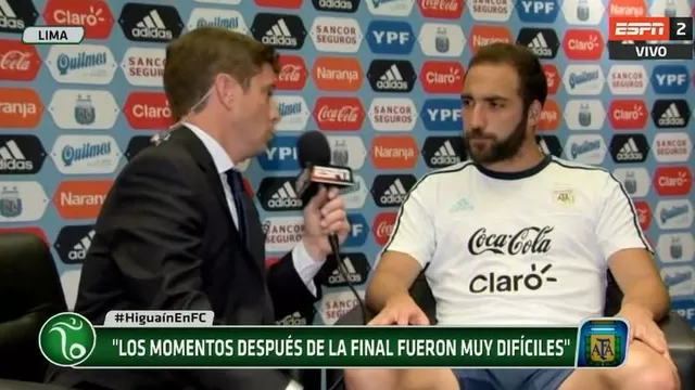 Gonzalo Higuaín habló de finales perdidas por Argentina previo a Perú