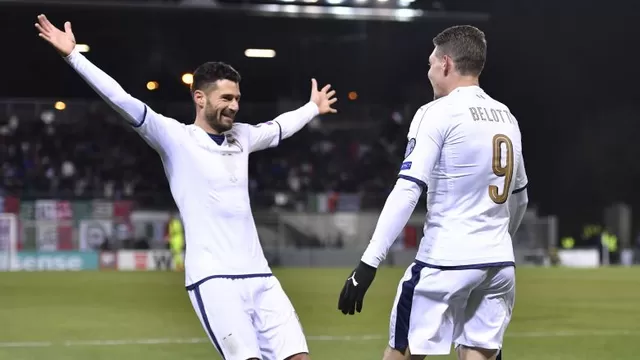 Italia goleó 4-0 a Liechtenstein por el Grupo G de las Eliminatorias