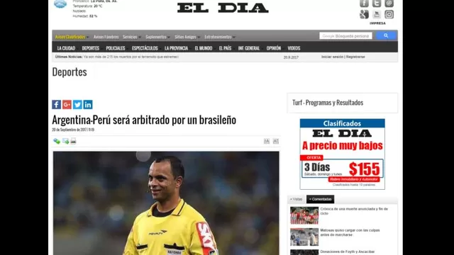 Perú vs. Argentina: así reaccionó la prensa con la designación de Sampaio -foto-2