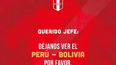 Esta es la propuesta. (Facebook Federación Peruana de Fútbol)