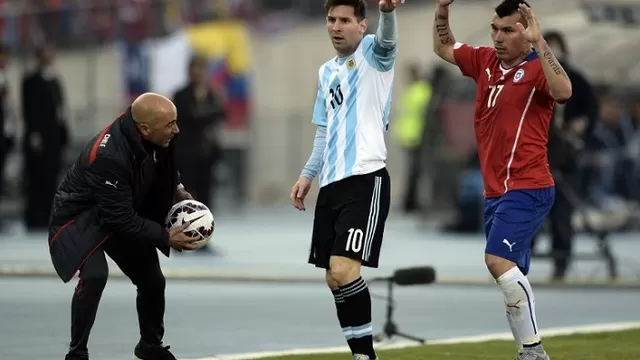Sampaoli defendió a Messi. Foto: AFP