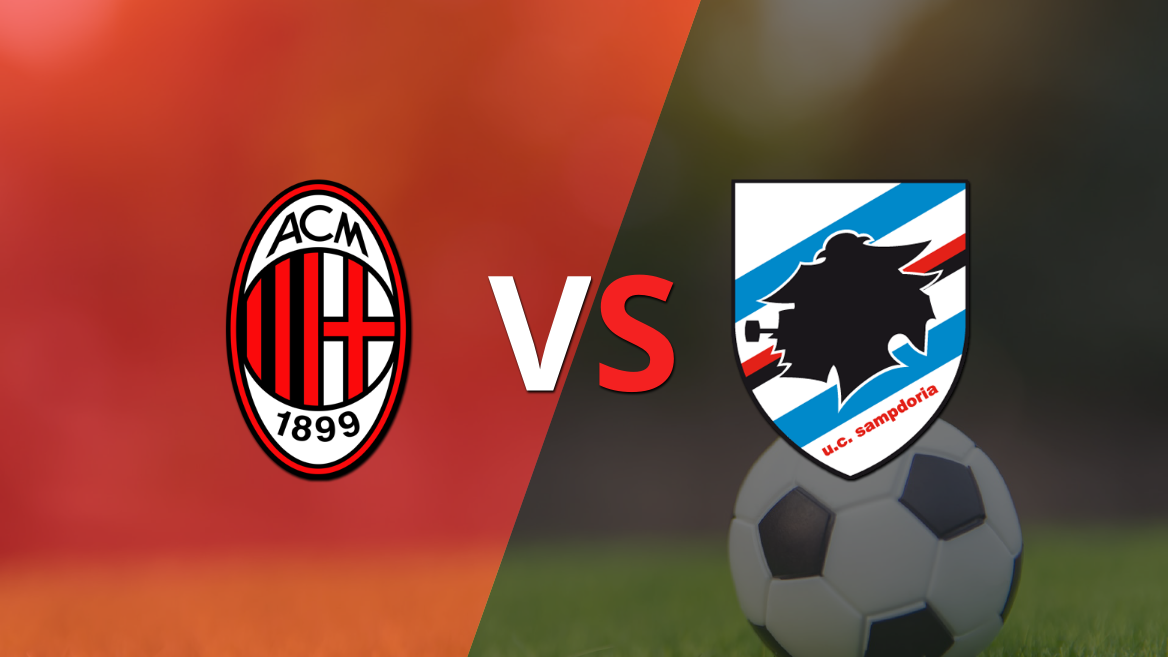Finaliza la primera parte con ventaja para Milan sobre Sampdoria