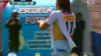 Así quedó la camiseta de Ramón Rodríguez ante Inti Gas