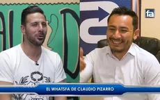 Claudio Pizarro y su divertido 'WhatsFA' con Vladimir Vicentelo - Noticias de claudio pizarro