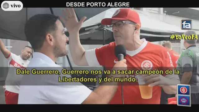 Óscar Del Portal estuvo en el Beira-Rio en el estreno de Guerrero con Inter. | Video: Fútbol en América.