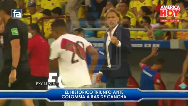 Perú vs. Colombia: &quot;Así te quiero&quot;, le dijo Ricardo Gareca a Edison Flores tras gol