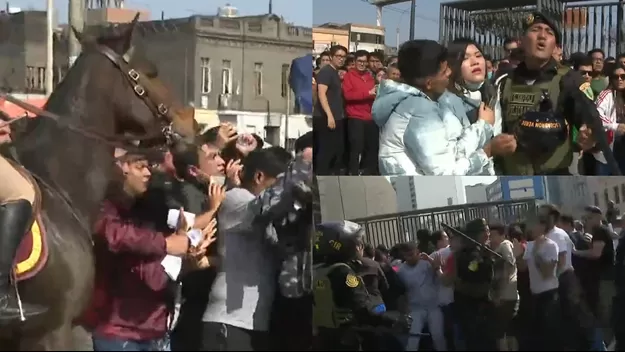 Universitario: Caos en el acceso de los hinchas a la tribuna norte del Nacional