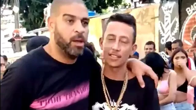 Adriano fue captado ebrio en una fiesta ilegal en Río de Janeiro
