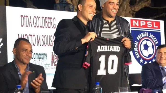Adriano vuelve al fútbol a los 34 años y fue presentado en Miami United