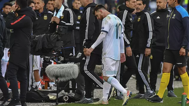 Messi fue expulsado del partido por el tercer lugar de la Copa Am&amp;eacute;rica 2019. | Foto: AFP