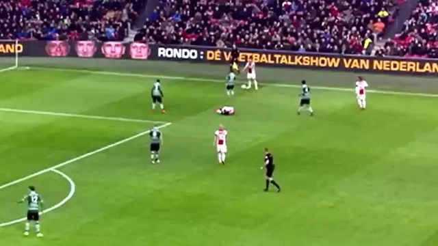 Bertrand Traor&eacute; se encontraba tendido en el c&eacute;sped