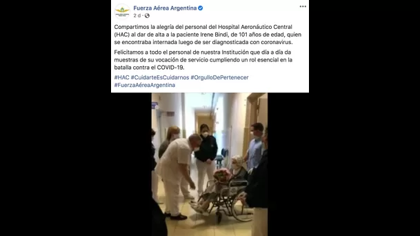 Estes es el mensaje que dejó la Fuerza Aérea de Argentina | Foto: Facebook.