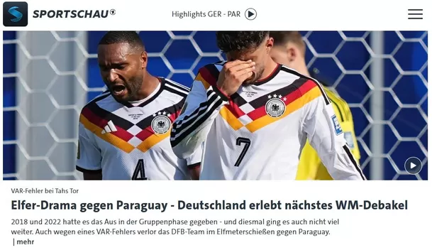 La opinión de Sportschau.de