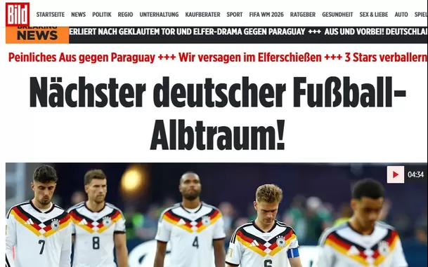 La opinión de Bild sobre la eliminación de Alemania. 