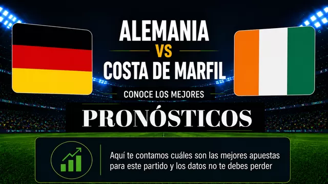 Conoce el pronóstico y las mejores cuotas del partido entre Alemania vs Costa de Marfil por el Mundial 2026. | AD