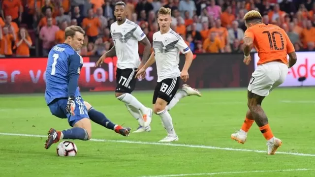 Holanda goleó 3-0 a Alemania por la UEFA Nations League. | Foto: AFP