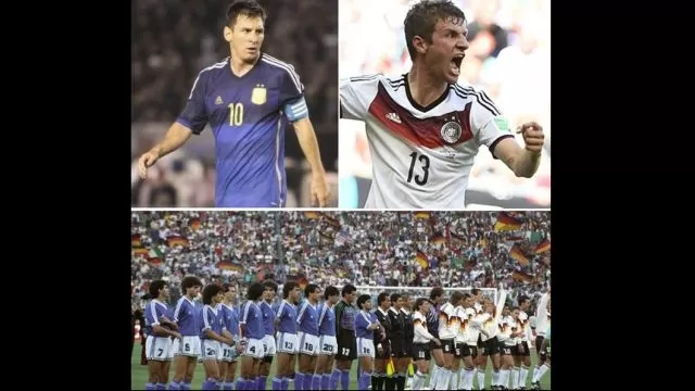 Alemania y Argentina con indumentarias similares a la final del 90