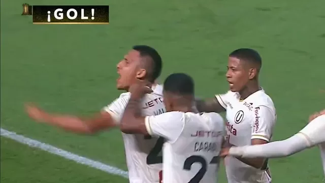 Alex Valera abrió el marcador en el Universitario vs Barcelona SC por Copa Libertadores / ESPN