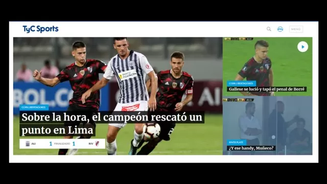 Las portadas del empate 1-1 entre Alianza Lima y River Plate.-foto-2