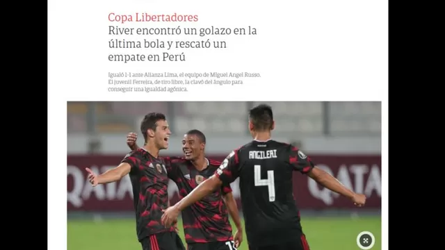 Las portadas del empate 1-1 entre Alianza Lima y River Plate.-foto-5