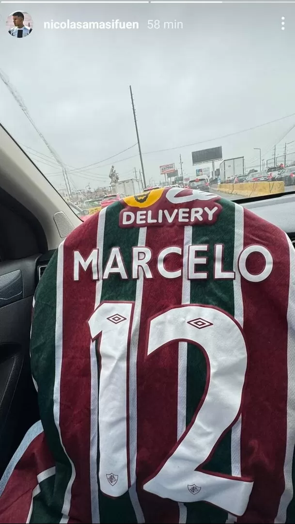 Nicolás Amasifuén lució la camiseta que le dio Marcelo / Instagram