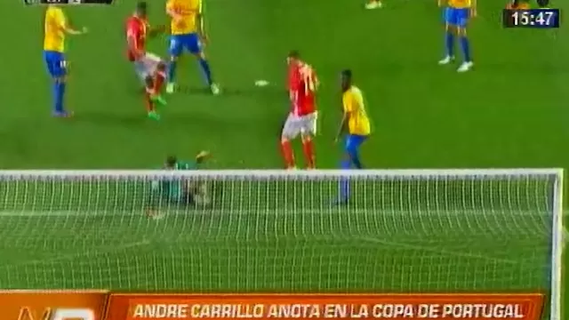 Carrillo anot&oacute; el 1-1 ante Estoril. Foto: captura de video