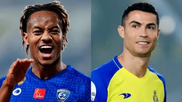 André Carrillo vs. Cristiano Ronaldo. | Fotos: Al-Hilal-Al-Nassr