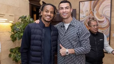 André Carrillo y Cristiano Ronaldo. | Foto: Twitter